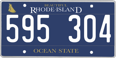 RI license plate 595304