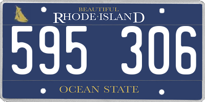RI license plate 595306
