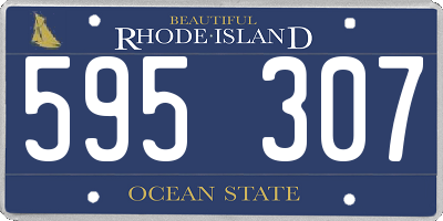 RI license plate 595307