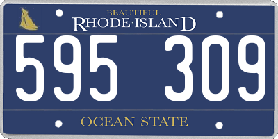 RI license plate 595309