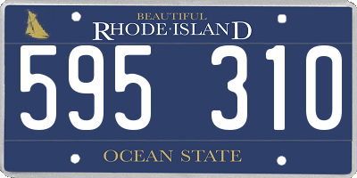RI license plate 595310