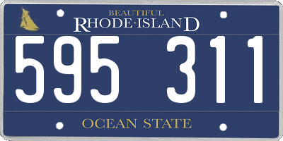 RI license plate 595311