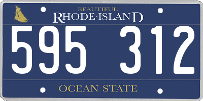 RI license plate 595312