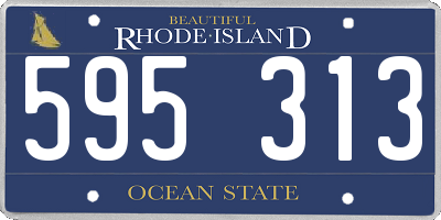 RI license plate 595313
