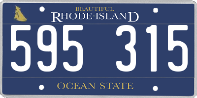 RI license plate 595315