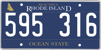 RI license plate 595316