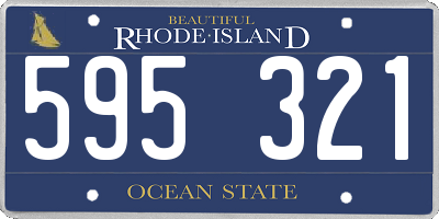 RI license plate 595321