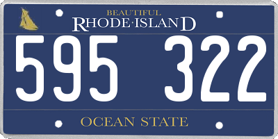 RI license plate 595322