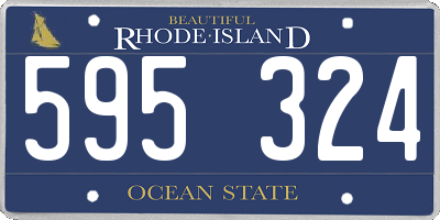 RI license plate 595324