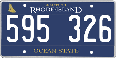 RI license plate 595326