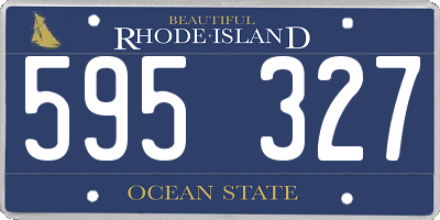 RI license plate 595327