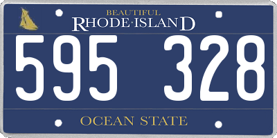RI license plate 595328