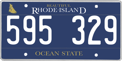 RI license plate 595329