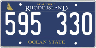 RI license plate 595330