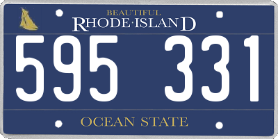 RI license plate 595331