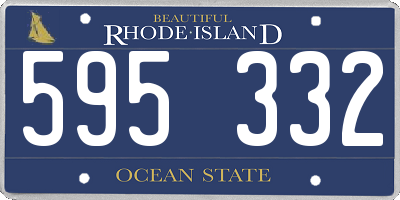 RI license plate 595332