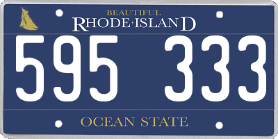 RI license plate 595333