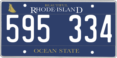 RI license plate 595334