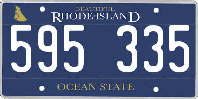 RI license plate 595335
