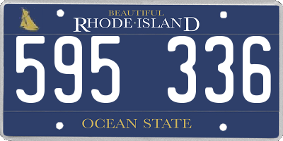 RI license plate 595336