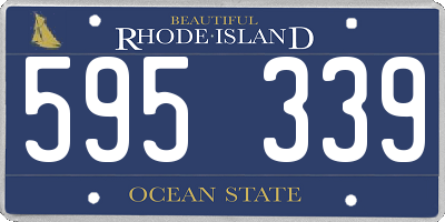 RI license plate 595339
