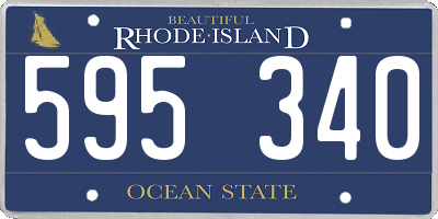 RI license plate 595340