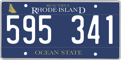 RI license plate 595341