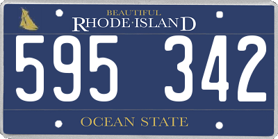 RI license plate 595342