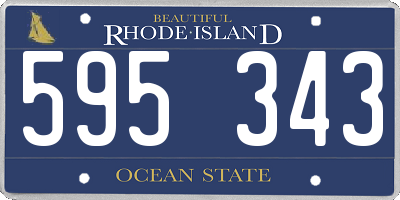 RI license plate 595343