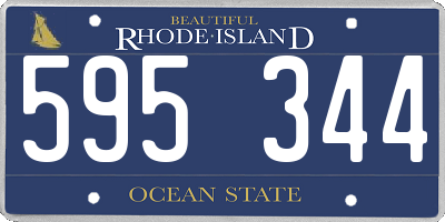 RI license plate 595344