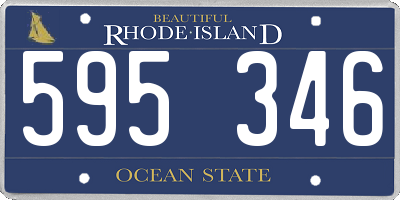 RI license plate 595346