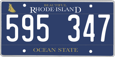 RI license plate 595347