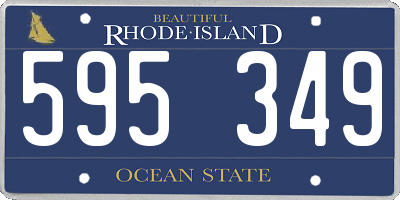 RI license plate 595349