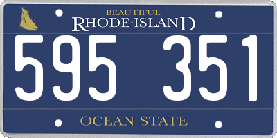 RI license plate 595351