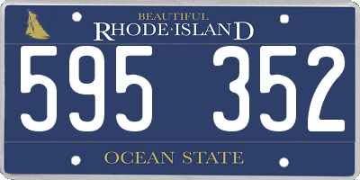 RI license plate 595352