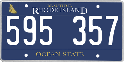RI license plate 595357