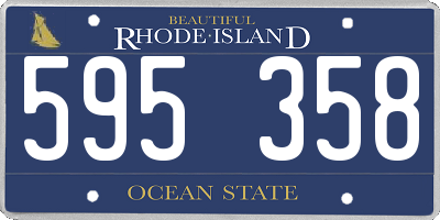 RI license plate 595358