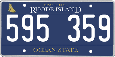 RI license plate 595359