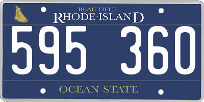 RI license plate 595360
