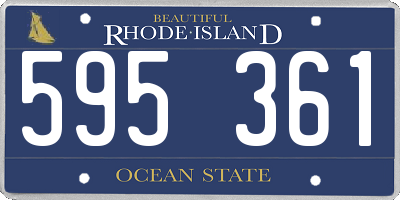 RI license plate 595361