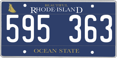 RI license plate 595363