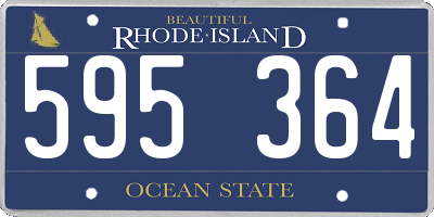 RI license plate 595364