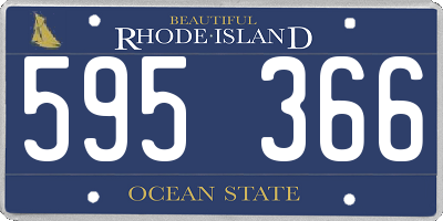 RI license plate 595366