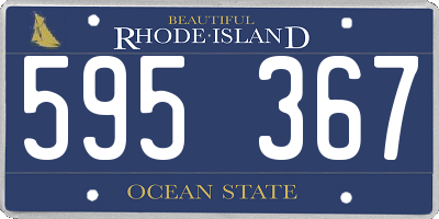 RI license plate 595367