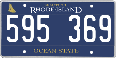 RI license plate 595369
