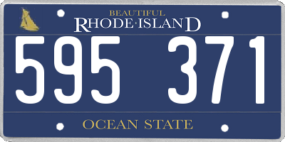 RI license plate 595371