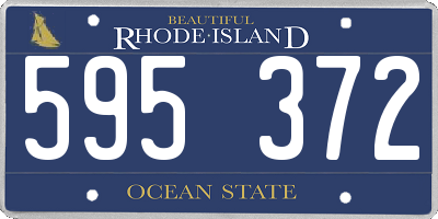 RI license plate 595372
