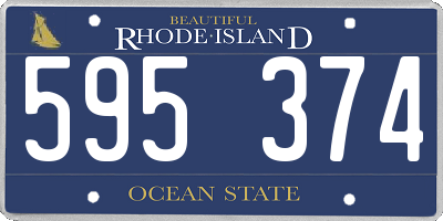 RI license plate 595374