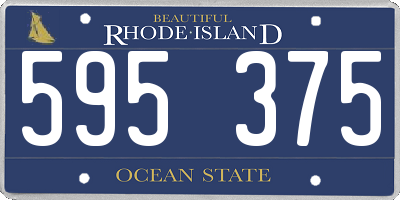 RI license plate 595375