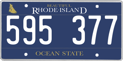 RI license plate 595377